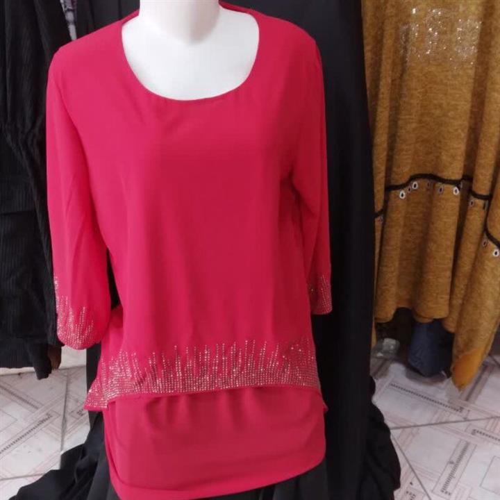 شومیز مجلسی زنانه مدل جدید نگین دار